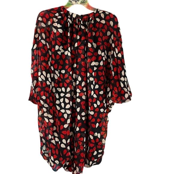 Diane Von Furstenberg Fleurette Silk Mini Dress Butterfly Sleeves Size 4 - Picture 2 of 8